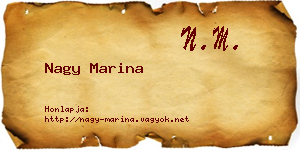 Nagy Marina névjegykártya