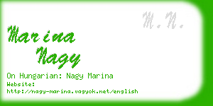 marina nagy business card